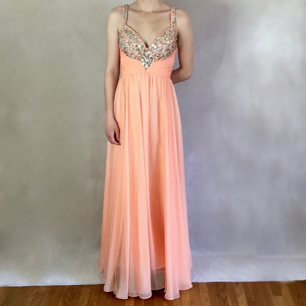 Peach Formal Prom Dress
